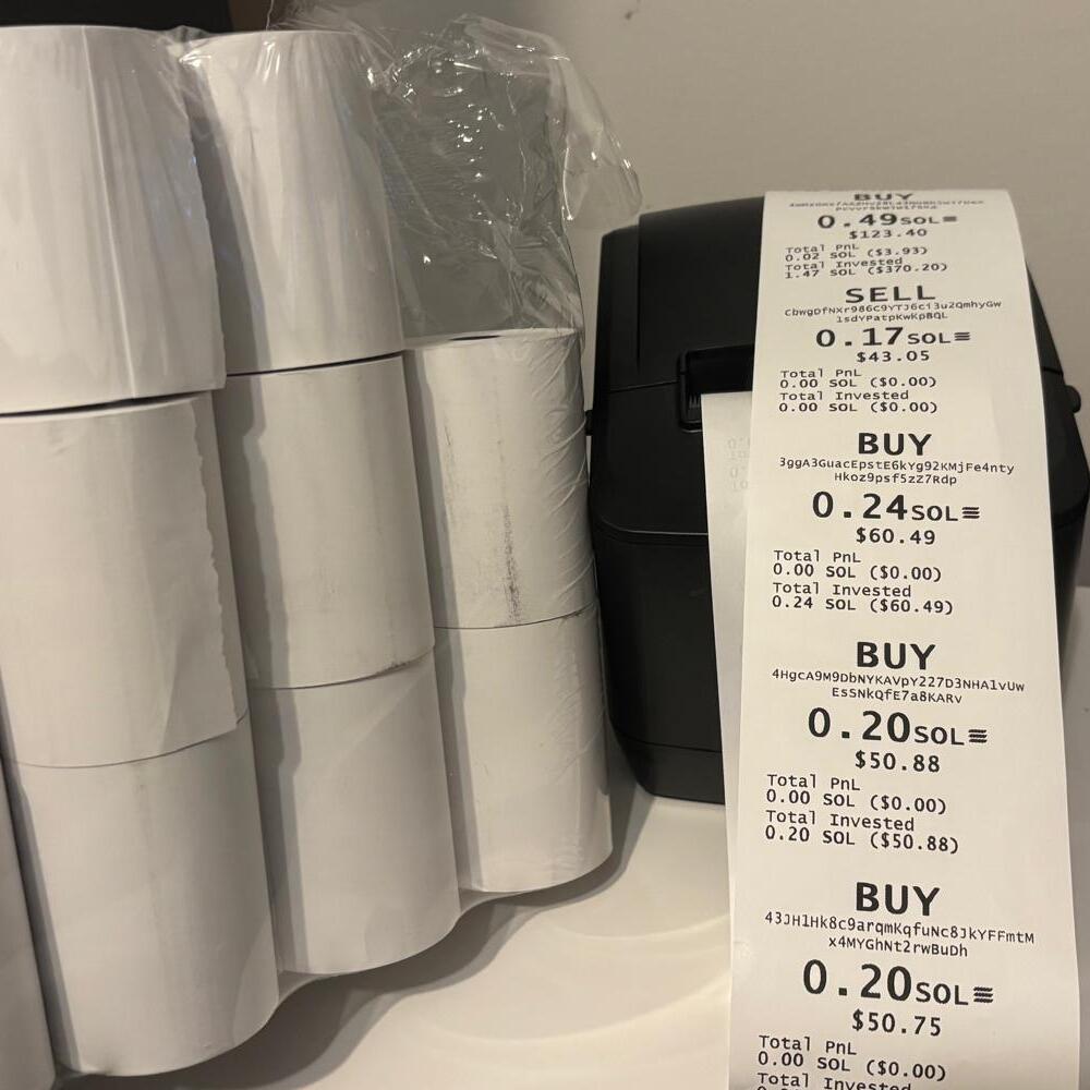 Collection of printed receipts